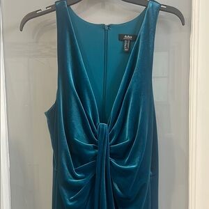 Neiman Marcus Aidan Mattox deep v neck velvet gown